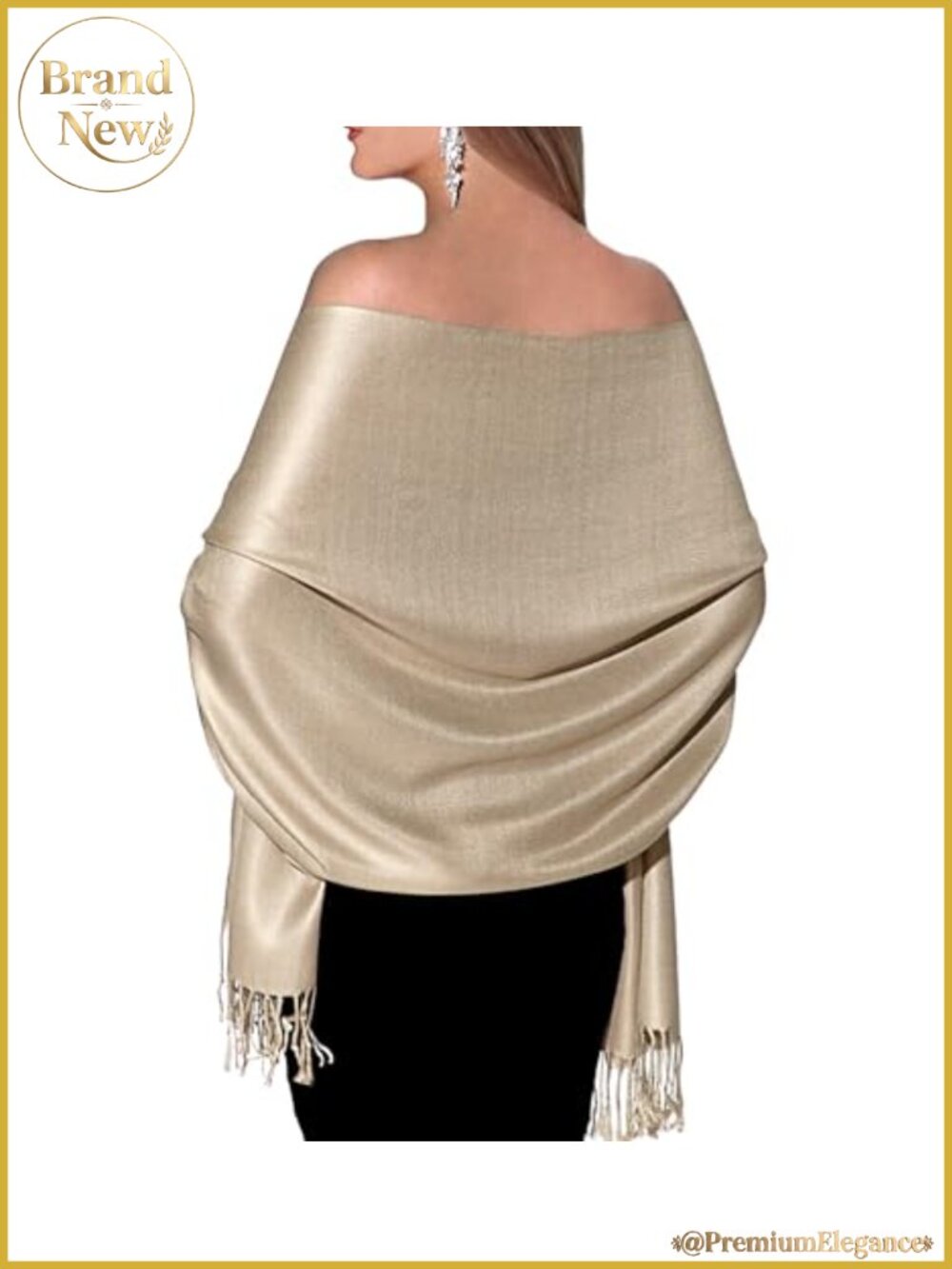 Evening Pashmina Shawl Wrap Wedding Bridal Scarf Soft